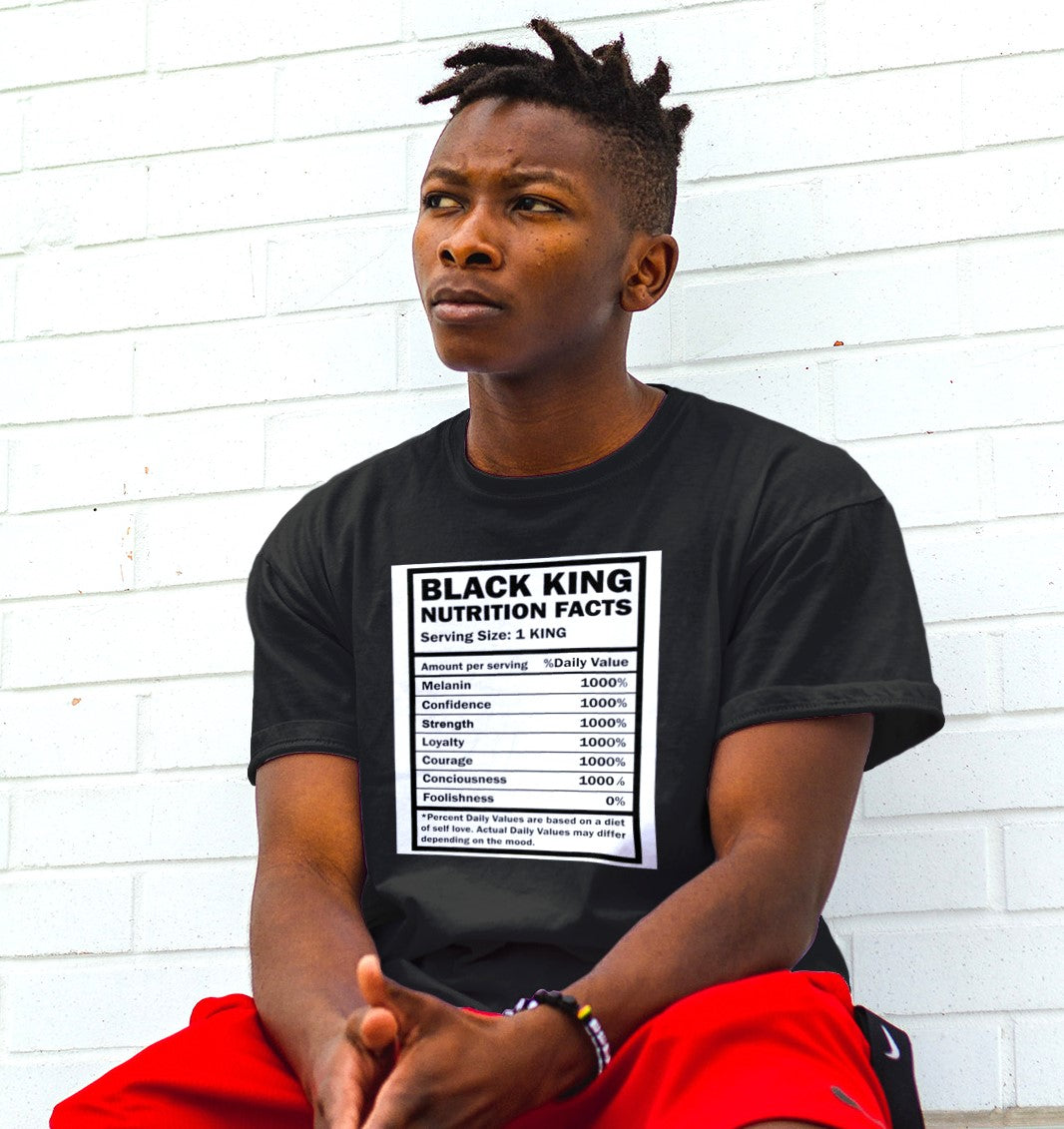 Black King Nutritional Facts tee