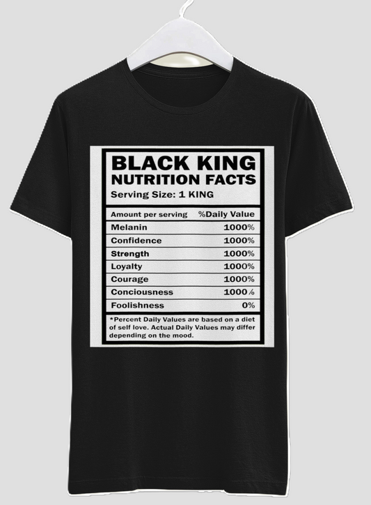 Black King Nutritional Facts tee