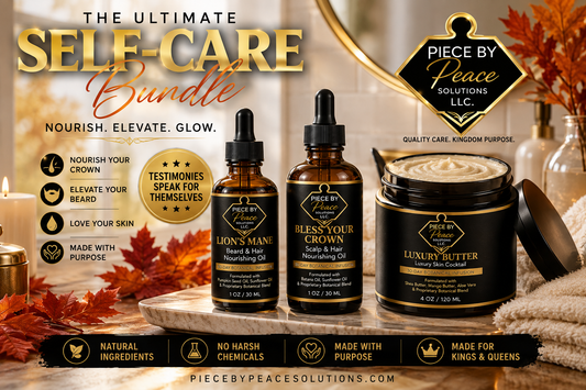 Body Care Essentials Bundle-- (All you have to choose for this order are the fragrances for the Body Butter and the Lion's Mane Beard Oil. The Bless Your Crown hair oil will be automatically placed in the shipment)